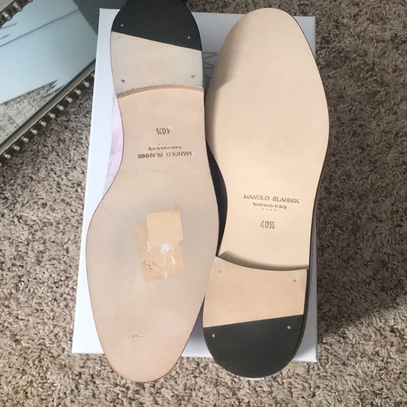 Manolo Blahnik Erica Lilac Suede Loafer 10.5 - Picture 6 of 8